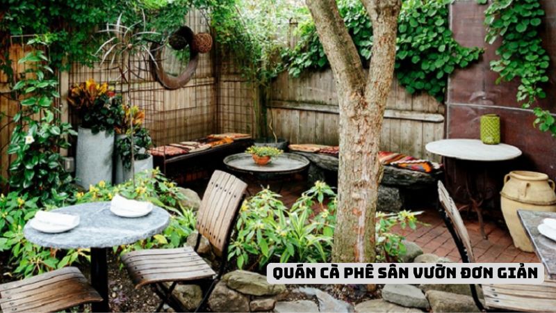 quán cà phê sân vườn đơn giản